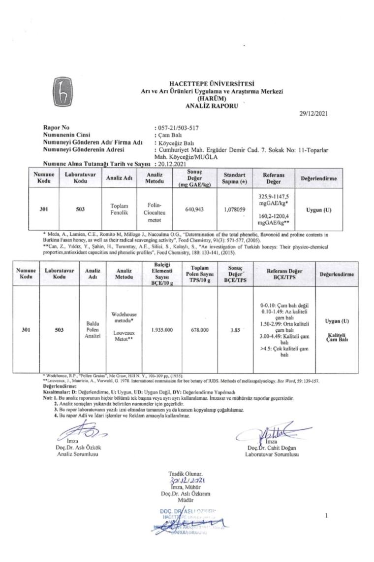 Çam Balı 850 gr 2 Adet