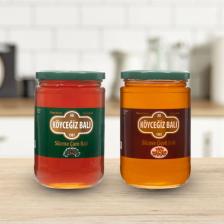Çam Balı 850 g + Çiçek Balı 850 g Cam Kavanoz Paketi