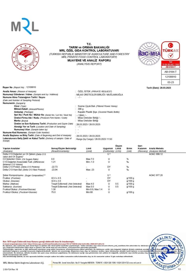 Süzme Çiçek Balı 2 kg