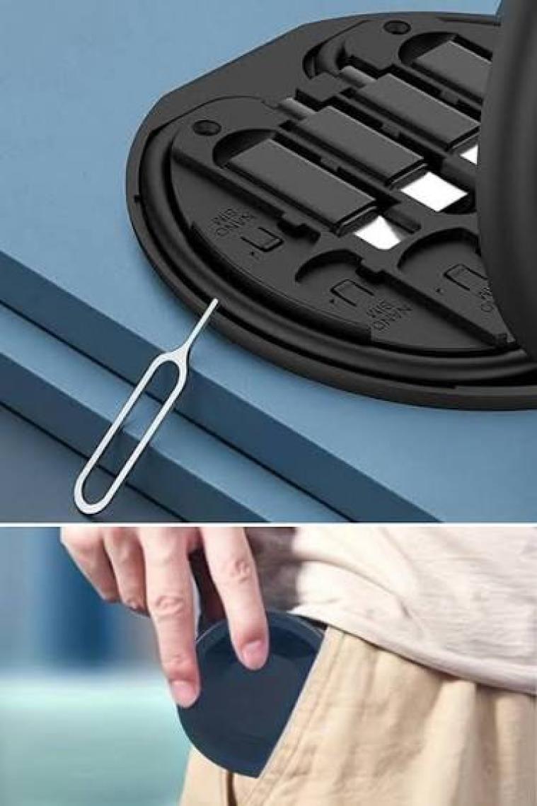 Buffer Buffer® 60W Destekli Kablo Kutusu Seyahat Kablo Seti 5'i 1 Arada USB Type-C Şarj Kablosu Seti
