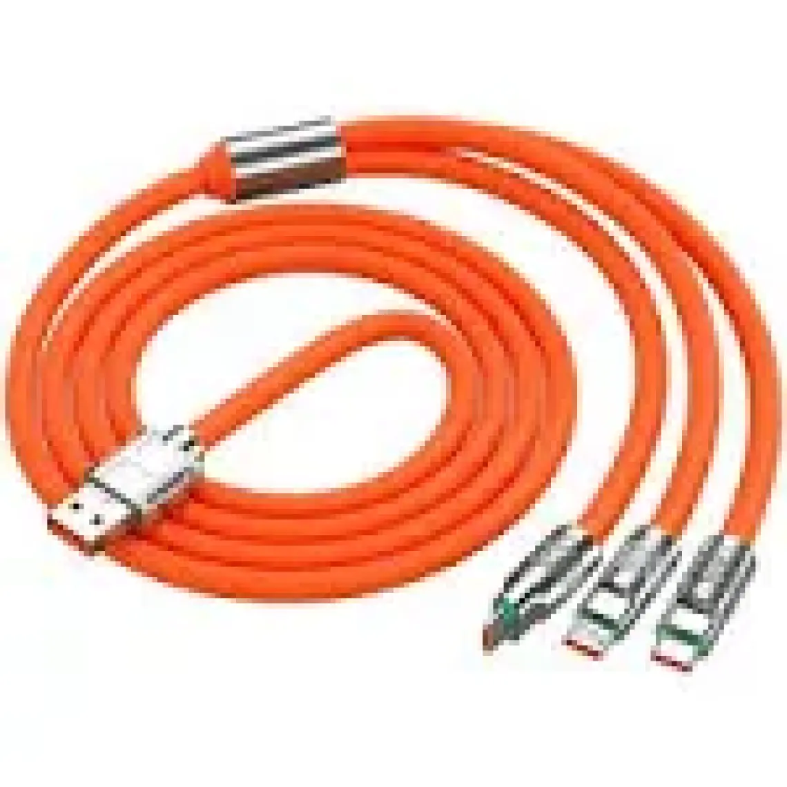 Buffer Buffer® 3 In 1 Type-C + Micro USB + Lightning Hızlı Şarj Kablosu Silikon Kablo 1 Metre