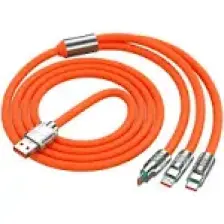 Buffer Buffer® 3 In 1 Type-C + Micro USB + Lightning Hızlı Şarj Kablosu Silikon Kablo 1 Metre