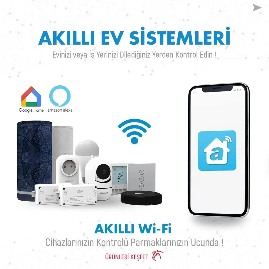 Alpsmart As880K Wifi Akıllı Uzaktan Kombi Kontrol Ünitesi (Kablolu) Tuya Uyumlu