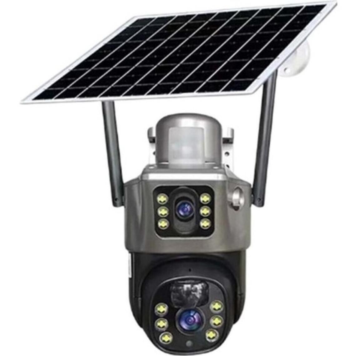 O-Kam 3620 6mp Ip Çift Kameralı Ptz 4g Sim Kartlı Solar 128GB Sd Kart Destekli H265+