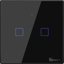 Sonoff T3-EU-2C Akıllı Dokunmatik Duvar Anahtarı 2 Kanallı