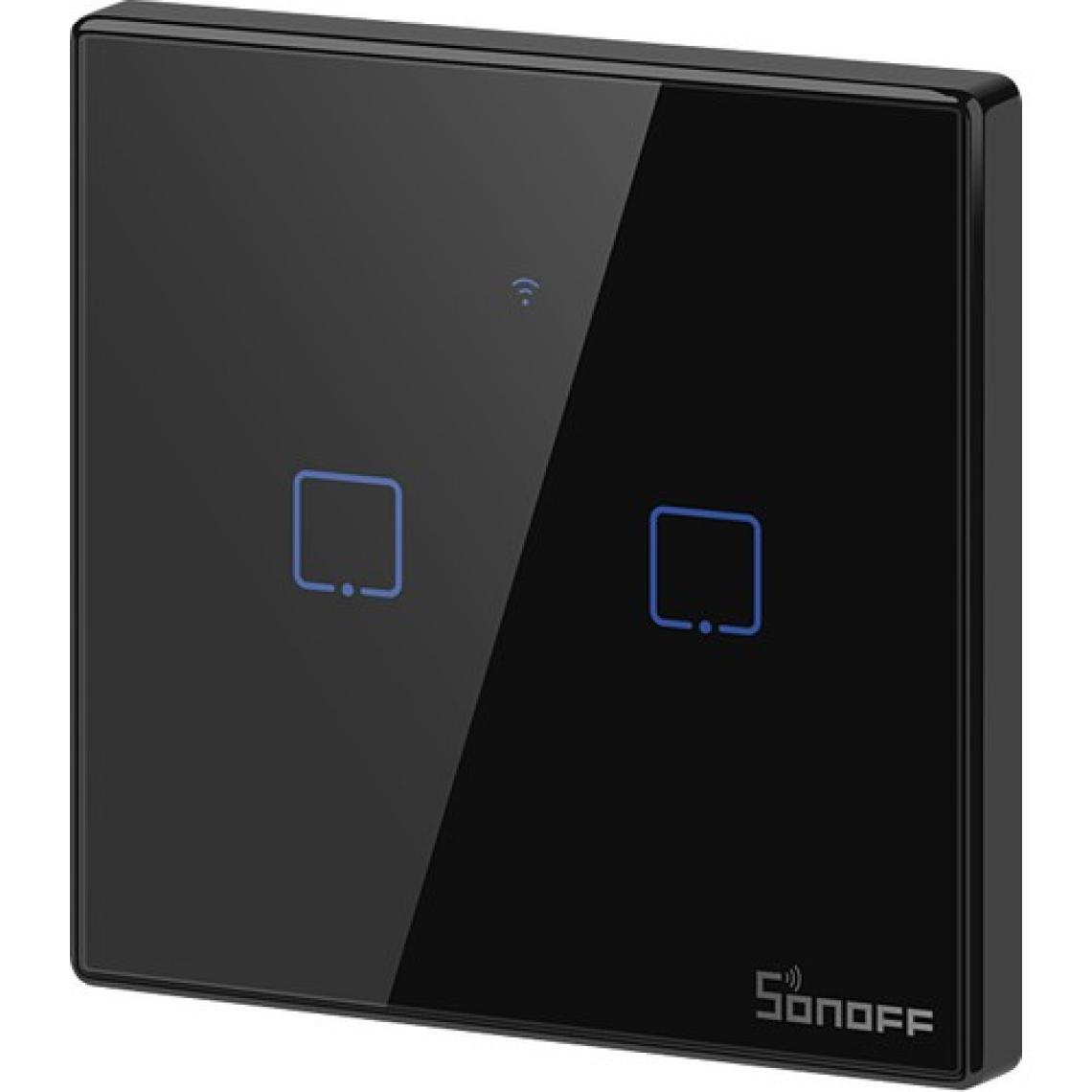 Sonoff T3-EU-2C Akıllı Dokunmatik Duvar Anahtarı 2 Kanallı