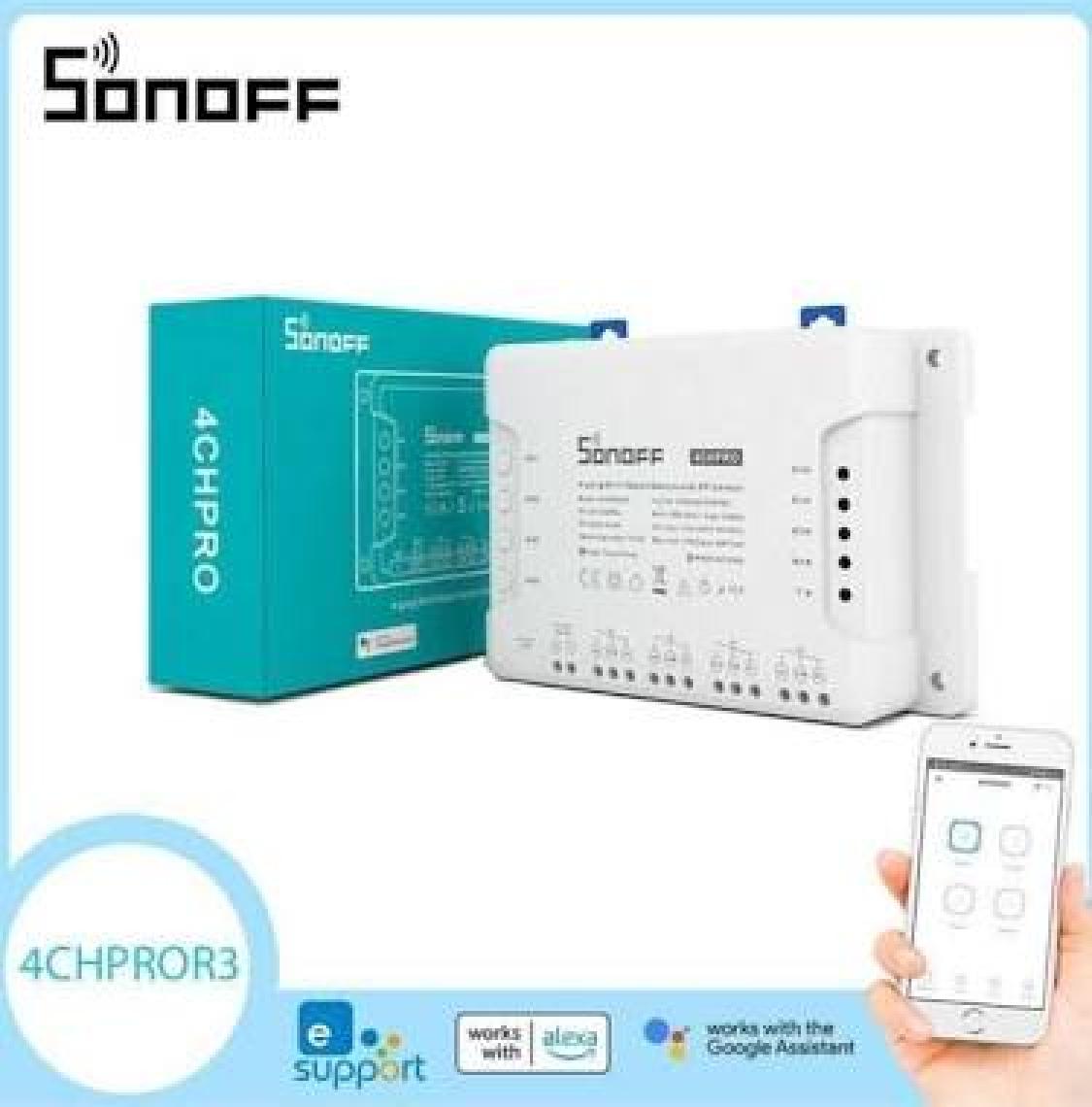 Sonoff 4CHR3 PRO 4 Kanallı Akıllı Ev Rölesi | 4 Gang 4 Çıkışlı | Uzaktan Kumanda Edilebilir