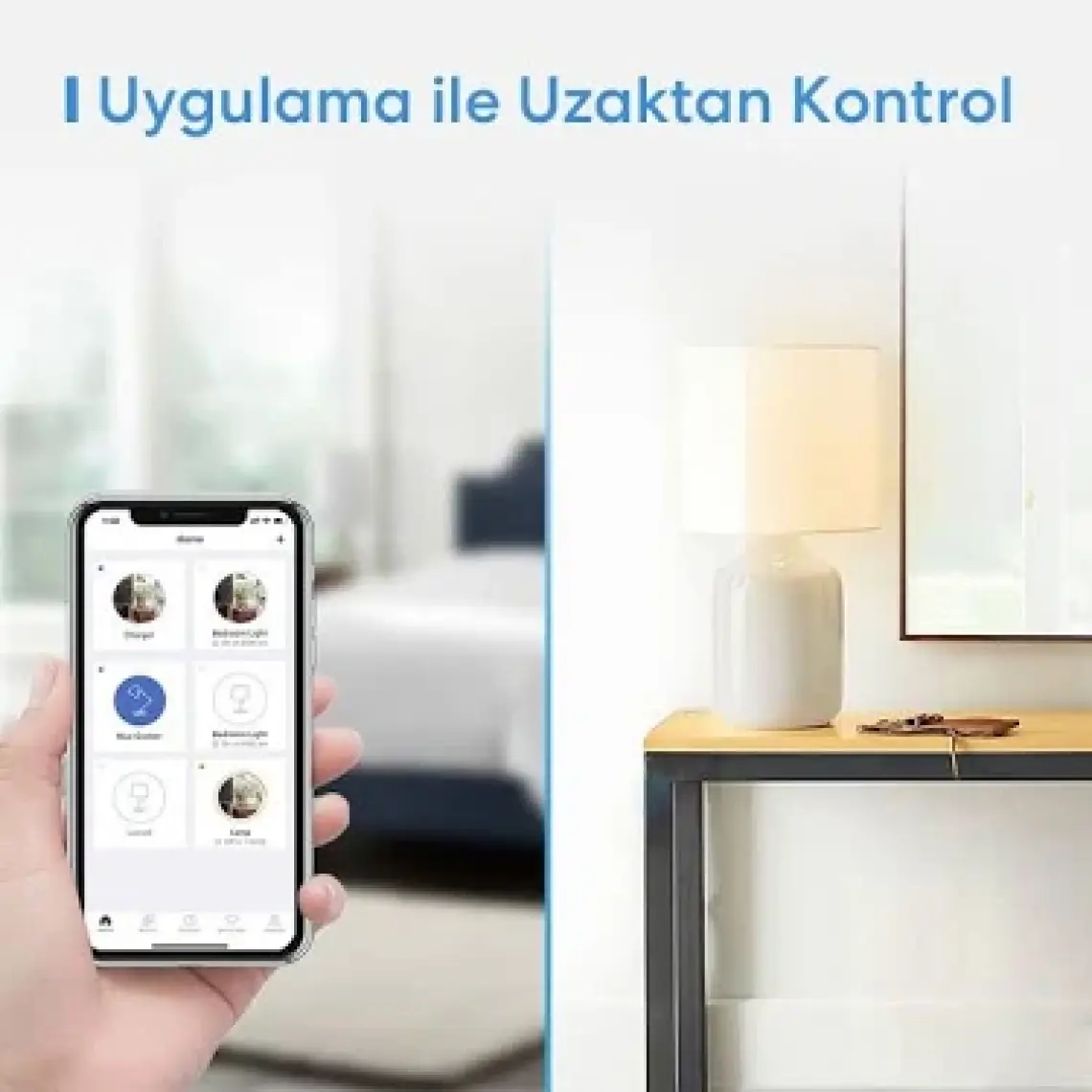 Meross Wi-Fi Uzaktan Kontrollü Tek Yönlü Dokunmatik Dört Adet Akıllı Duvar Anahtar Seti