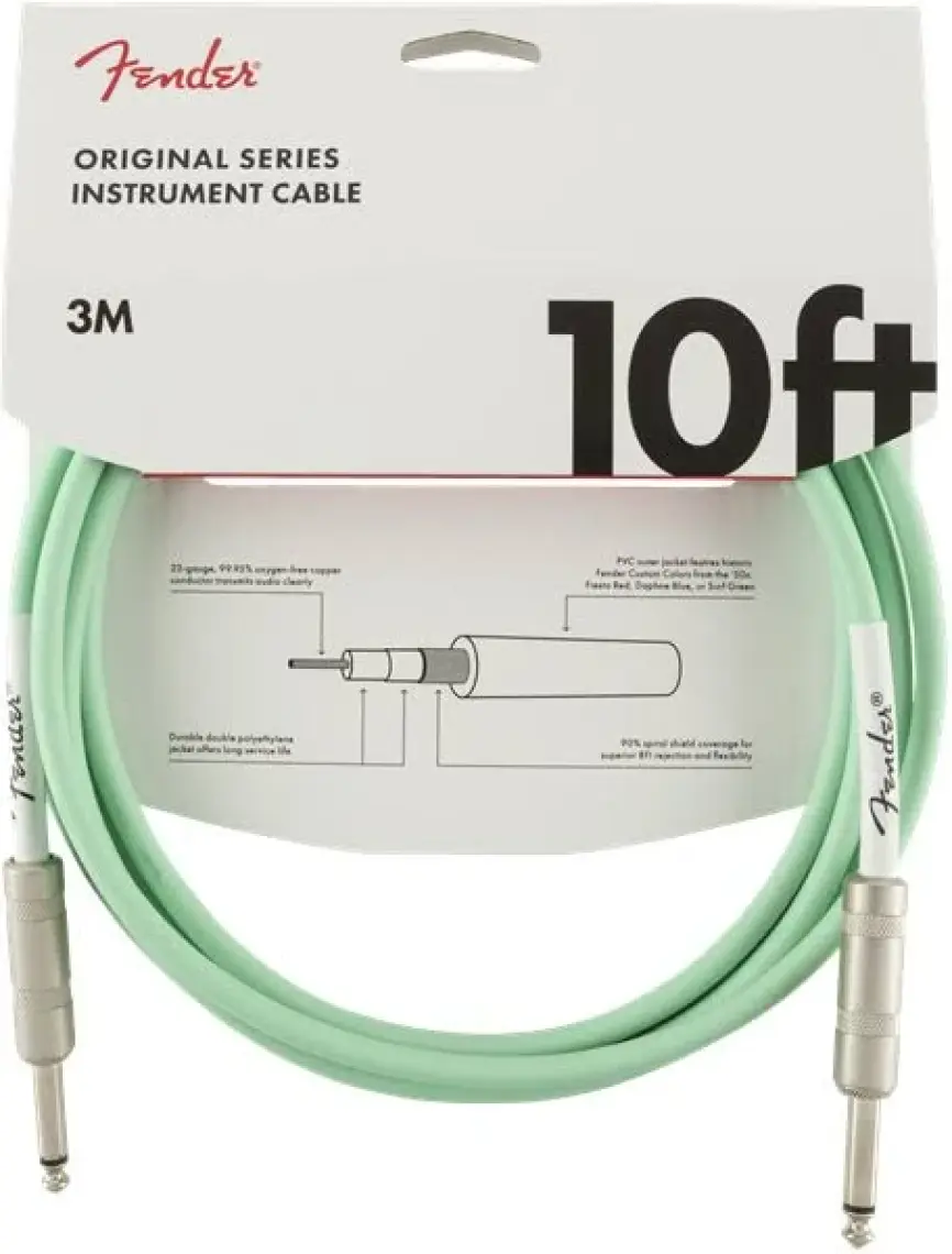 Fender Original Series Instrument Cables 3 Metre - Fiesta Red Enstrüman Kablosu