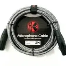 Kirlin MWC270PB 3 Metre Örgülü Mikrofon Kablosu 3pin Dişi 3pin Erkek