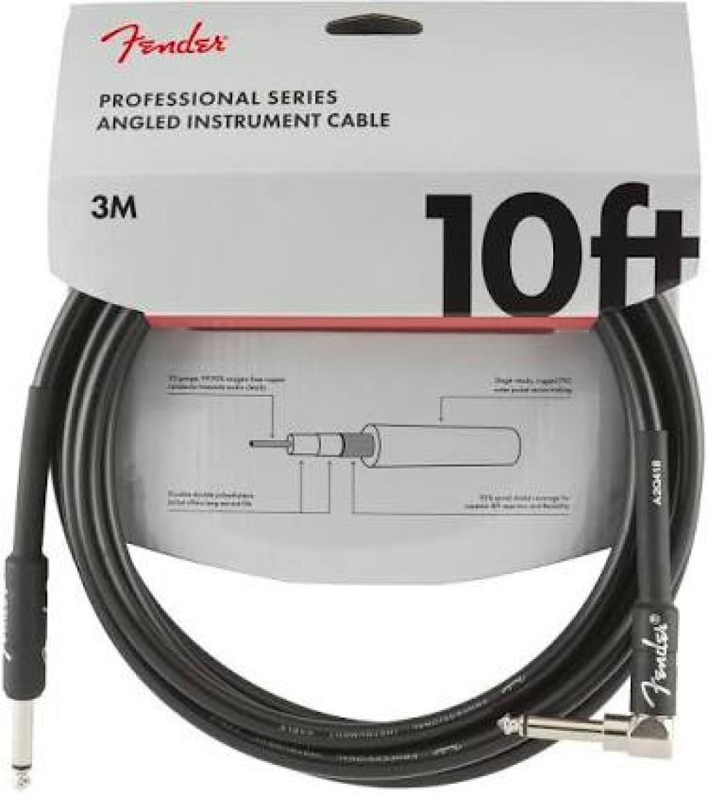 Fender Professional Series Instrument Cable 3 Metre - (Düz-Açılı) Enstrüman Kablosu