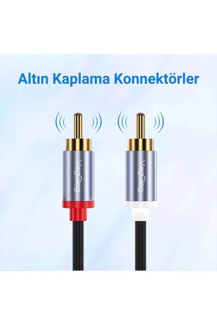 VegGieg USB Type-C To 2 RCA Ses Kablosu 1.5 mt