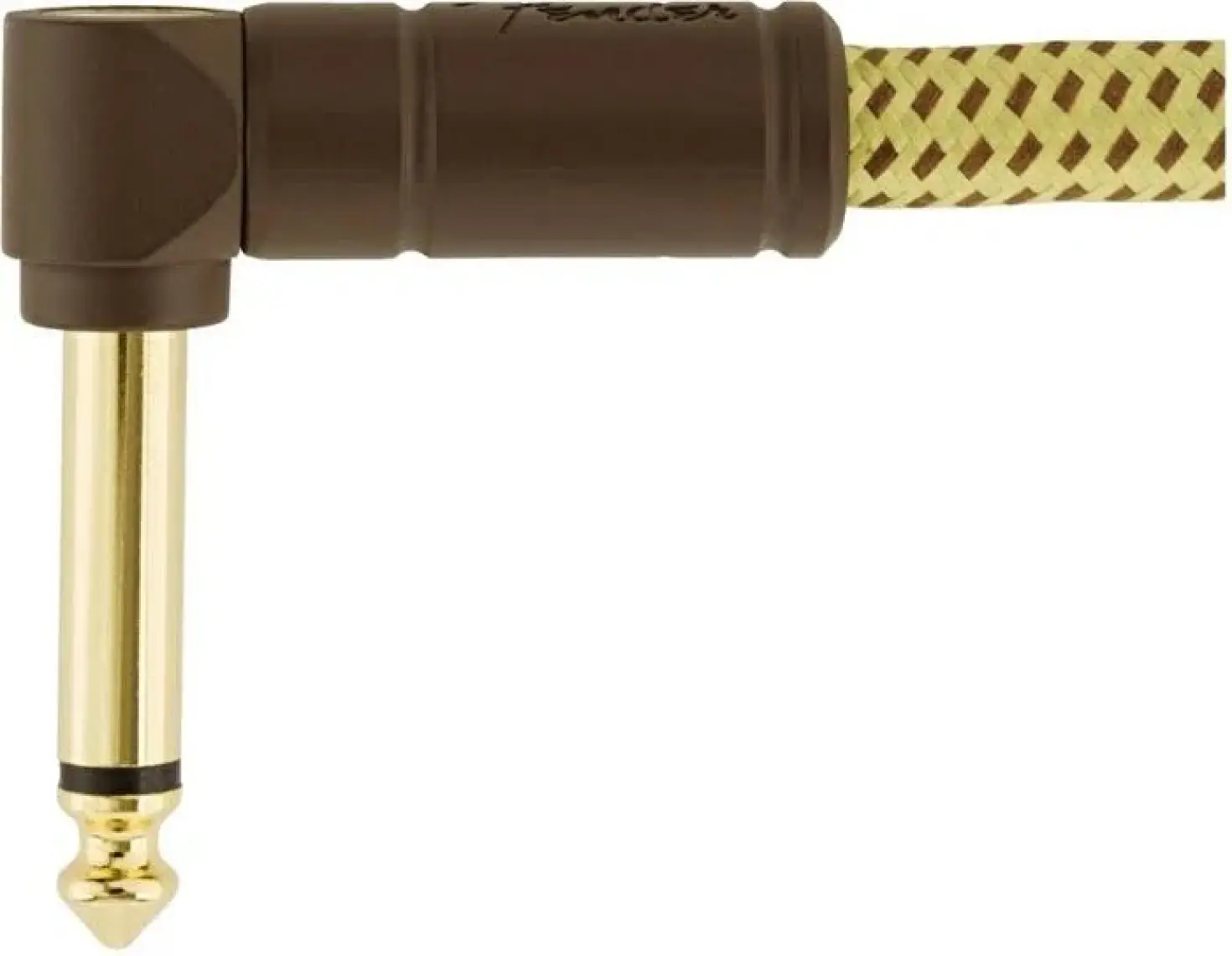 Fender Deluxe Series Instrument Cable Tweed Açılı - 4.5 Metre Enstrüman Kablosu