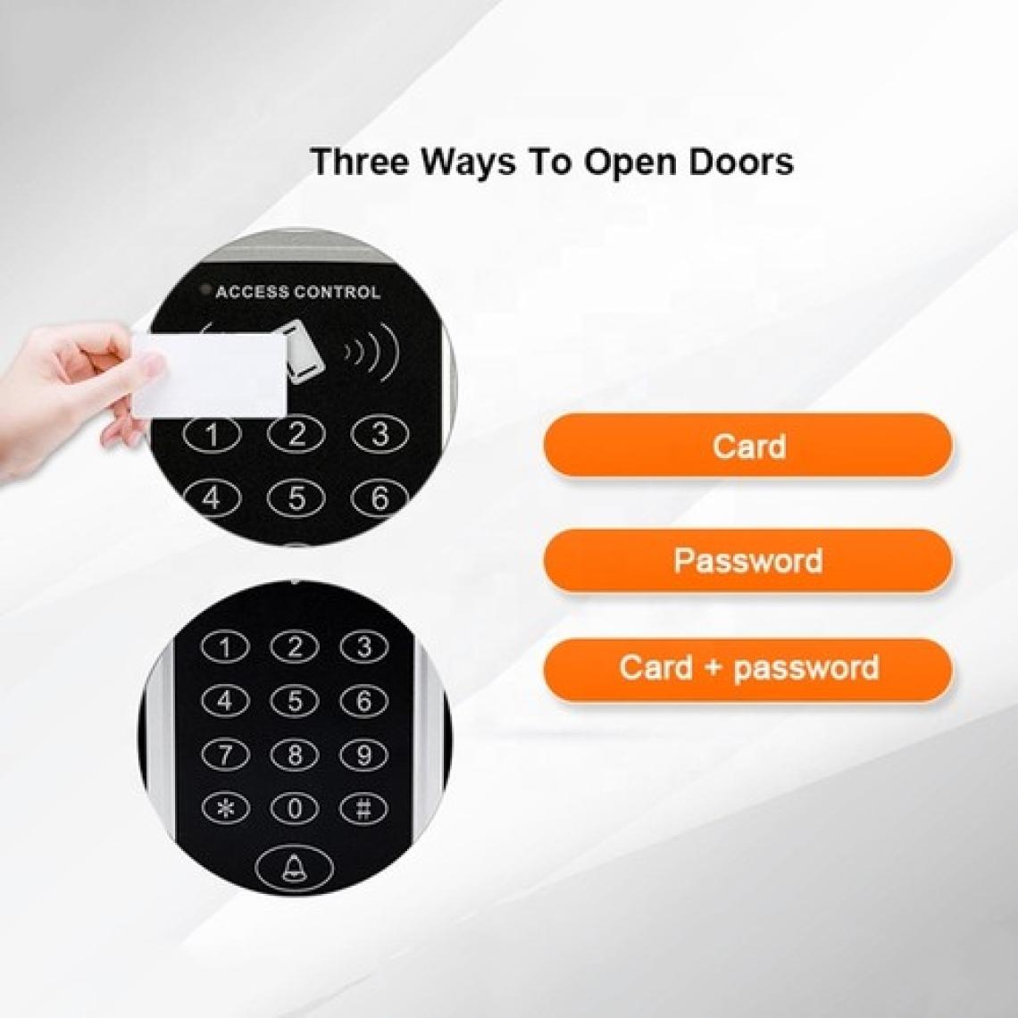 Sonex RFID Şifreli Kapı Kilidi - Kartlı Geçiş Kontrol Göstergeç Sistemi + 150 Adet Manyetik Proximity Anahtarlık Tag
