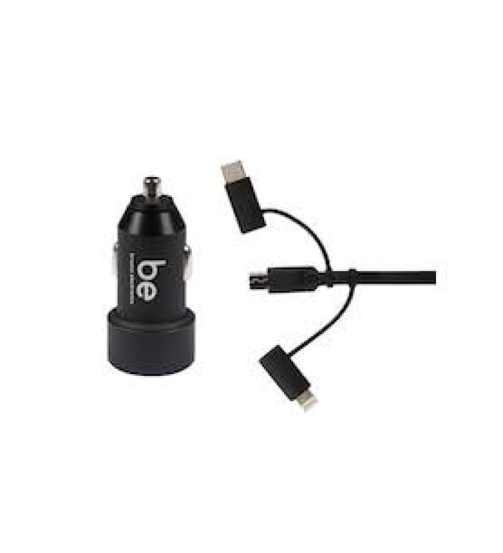 Branco SN-317 Araç Şarjı ve 3 in 1 Şarj Kablosu (Lightning, Micro USB, Type-C)