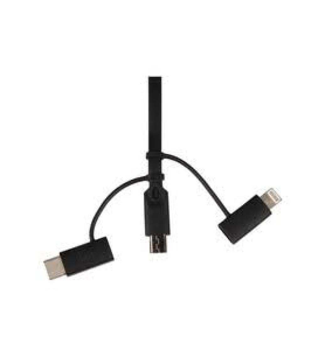 Branco SN-317 Araç Şarjı ve 3 in 1 Şarj Kablosu (Lightning, Micro USB, Type-C)