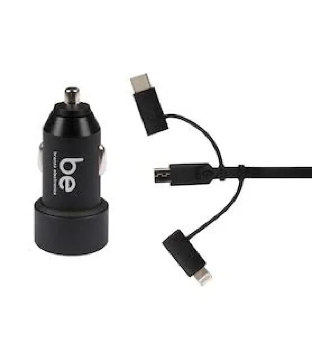 Branco SN-317 Araç Şarjı ve 3 in 1 Şarj Kablosu (Lightning, Micro USB, Type-C)