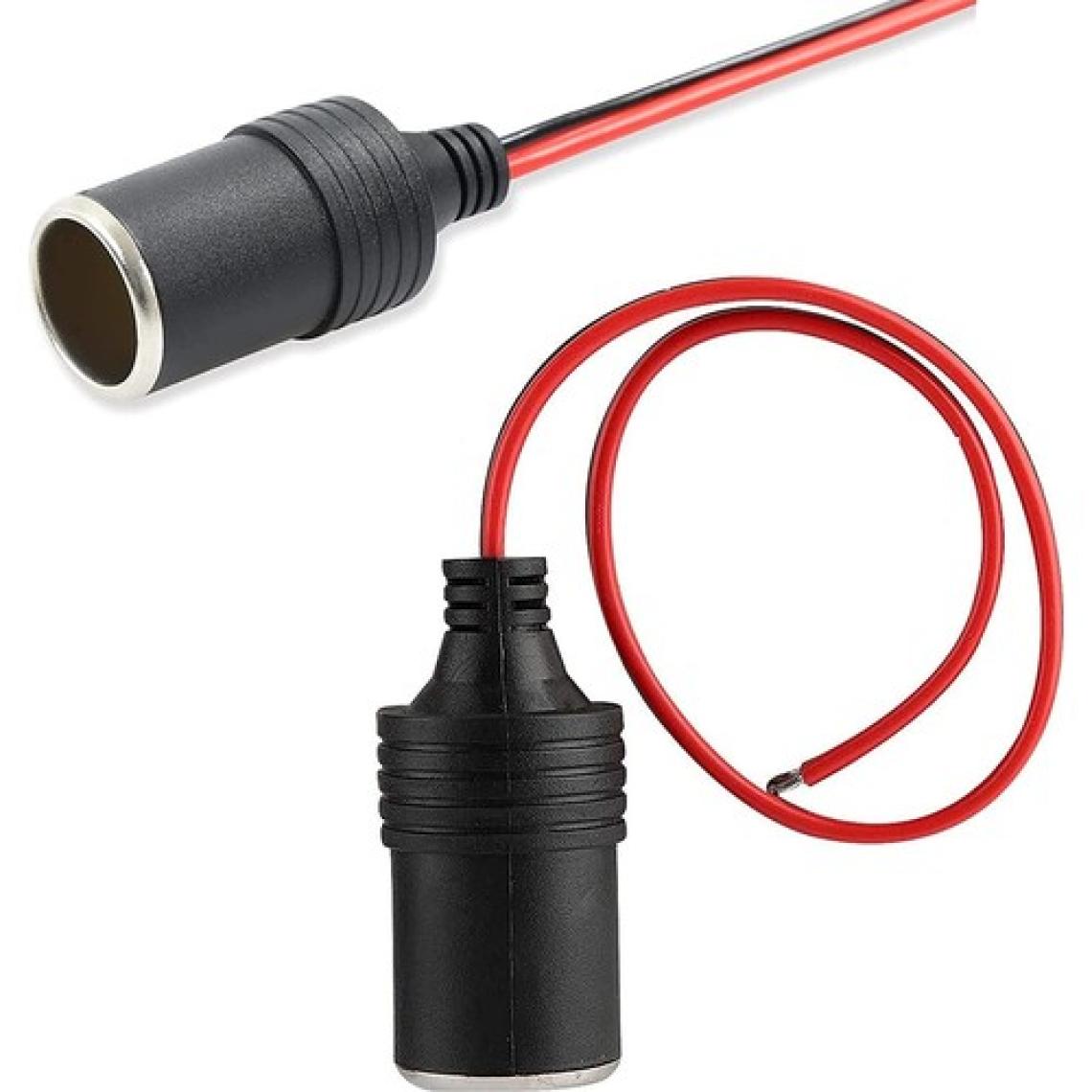 Aogo Çakmak Dişi Soket Kablo Fiş Adaptörü Dc 12V / 24V Araç Dişi Boş Çakmak Soketi