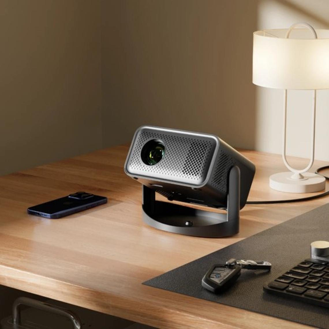 Robeve Masaüstü Projeksiyon Cihazı 4K Görüntü 1080P Projektör Projeksiyon Cihazı Taşınabilir Ayarlanabilir Smart Projeksiyon Cihazı
