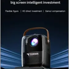 Torima  Siyah T11 Projeksiyon Ev Sineması Bluetooth Wifi Akıllı Android Tv 1080P Hoparlör Smart 4K Youtube Türkçe