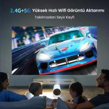 Turco HY300 Stargazer Android Projeksiyon Cihazı 720P 120ANSI Wifi Bluetooth Ev Sinema Projektörü