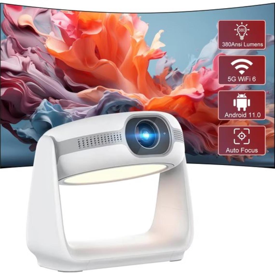 Heaven House Şarjlı Projeksiyon Cihazı | Mini Projeksiyon | LED Projektör | Taşınabilir Projeksiyon | Taşınır Projeksiyon | Şarjlı Projeksiyon