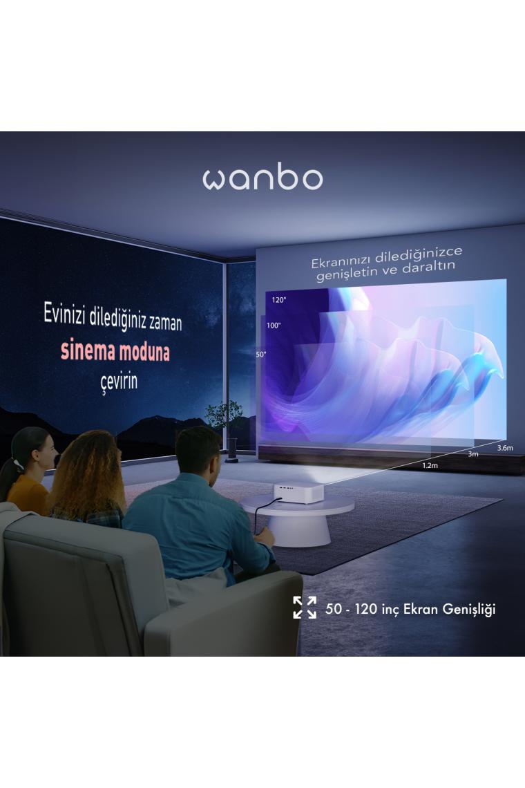 Wanbo X2 Max Projeksiyon Cihazı- Beyaz