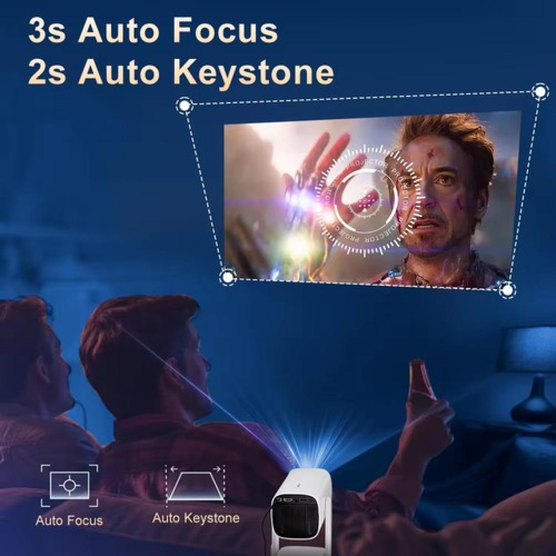 Megamus K2 Projeksiyon Dahili 9750MAH Pil 4K Hd Bluetooth Android Sinema Açık Projeksiyon Rgb Işık