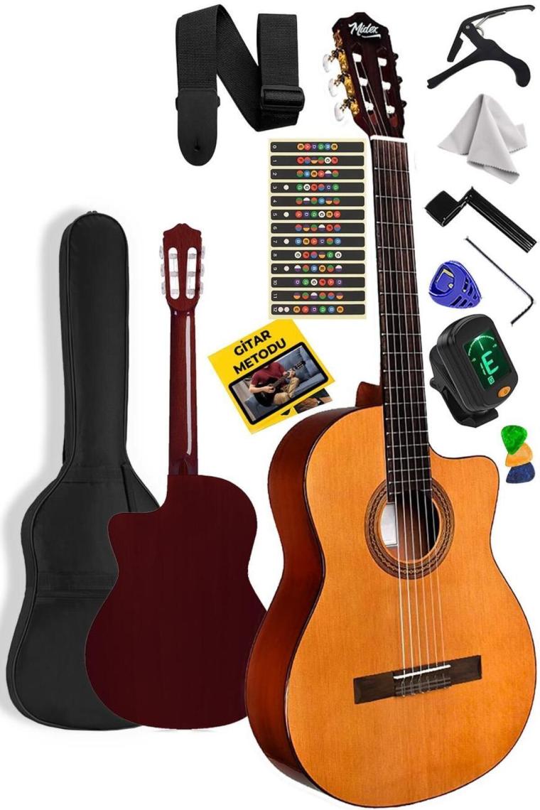 Cg-395yl Klasik Gitar 4/4 Kesik Kasa Full Set (ÇANTA ASKI TUNER METOD PENA)