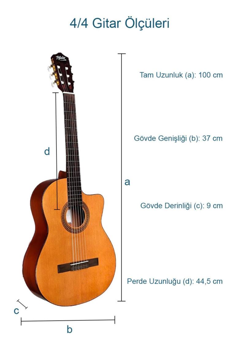 Cg-395yl Klasik Gitar 4/4 Kesik Kasa Full Set (ÇANTA ASKI TUNER METOD PENA)