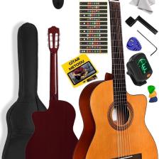 Cg-395yl Klasik Gitar 4/4 Kesik Kasa Full Set (ÇANTA ASKI TUNER METOD PENA)