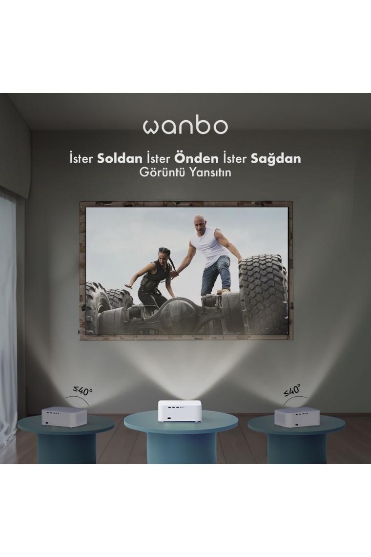 Wanbo X2 Max Projeksiyon Cihazı- Beyaz