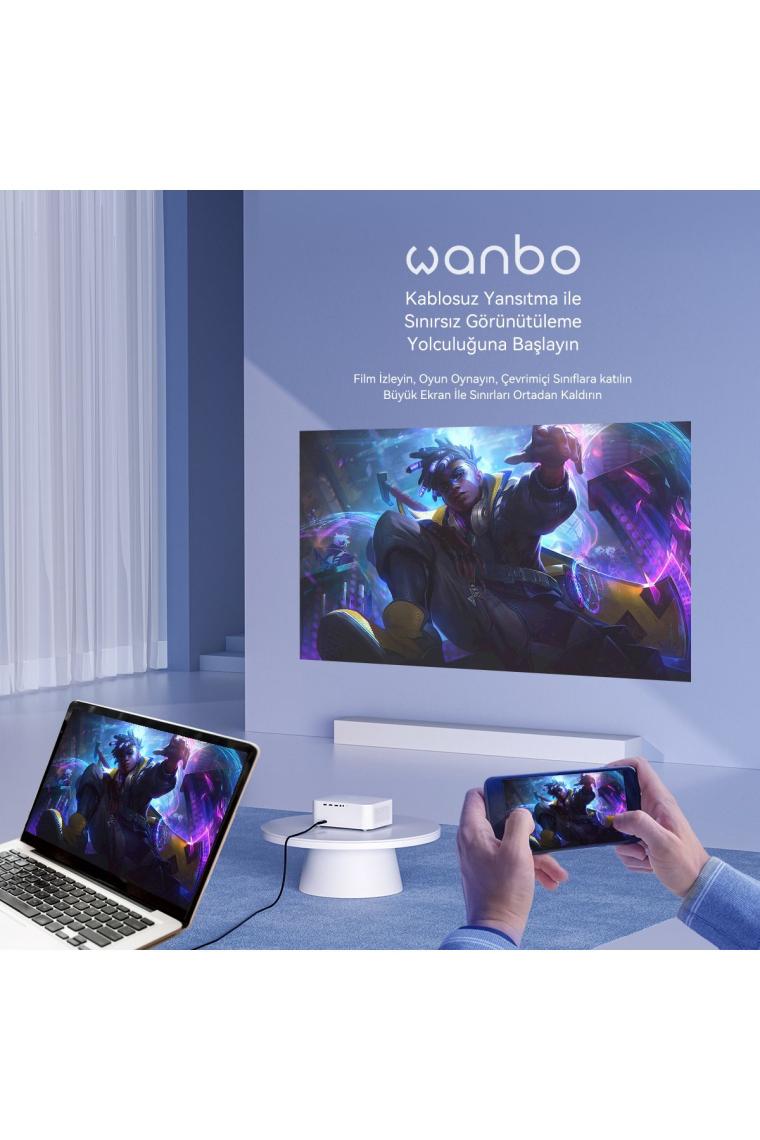 Wanbo X2 Max Projeksiyon Cihazı- Beyaz