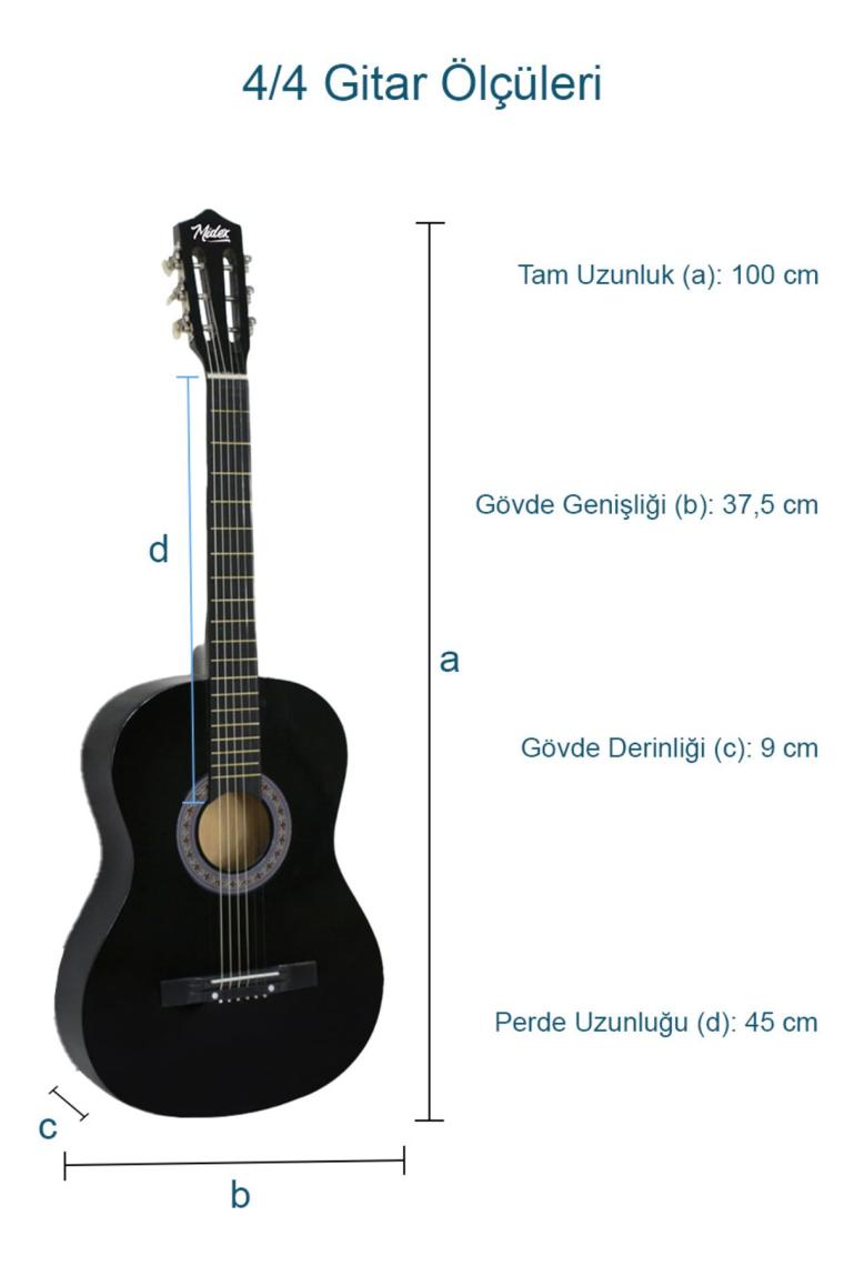 Midex CG-270BK 4/4 Boy Siyah Klasik Gitar Seti