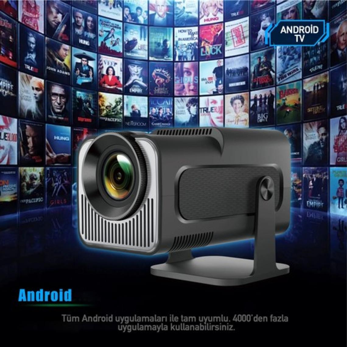 Robeve Mini Projektör | Android Tv Android Kurulu Full Hd Projeksiyon Projektör Wi-Fi ve Bluetooth Destekli | Sinema Keyfi | Taşınabilir ve Şık Tasarım 4K Projektör 4K Projeksiyon Cihazı