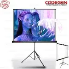 Codegen Tx-18 Trıpod Projeksiyon Perdesi 180x180 (Arkası Siyah Fonlu - Taşınabilir Ayaklı Model)