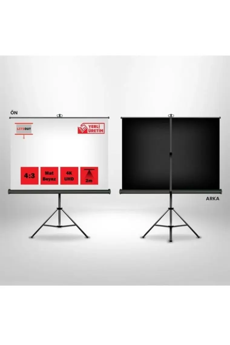 LiteOut 200x150 cm Tripod Ayaklı Taşınabilir Projeksiyon Perdesi