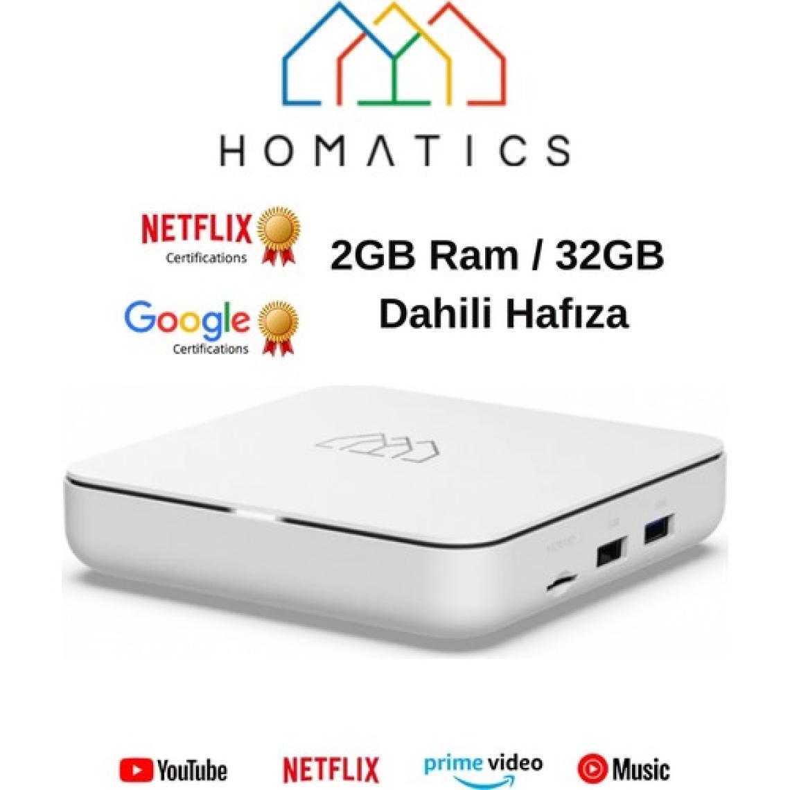 Homatics Box R 4K Lisanslı 2gb Ddr Ram 32GB Emmc Flash 4K Media Player