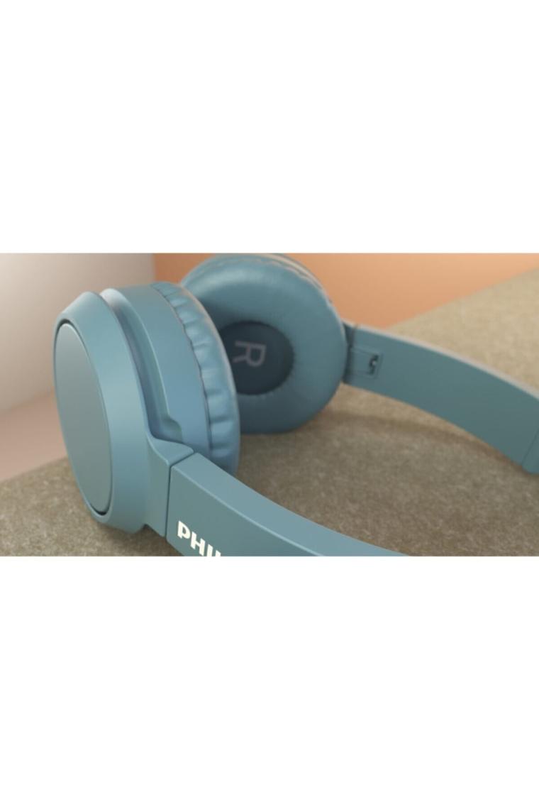 Philips TAH4205 Kulak Üstü Bluetooth Kulaklık - 29 Saat Dinleme Süreli Bas Artırma Düğmeli  - MAVİ