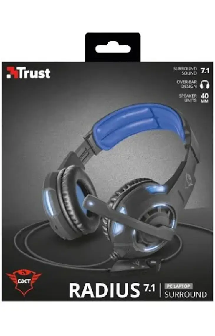 Trust 22052 GXT 350 Aydınlatmalı Mikrofonlu 7.1 Surround Oyuncu Kulaklığı