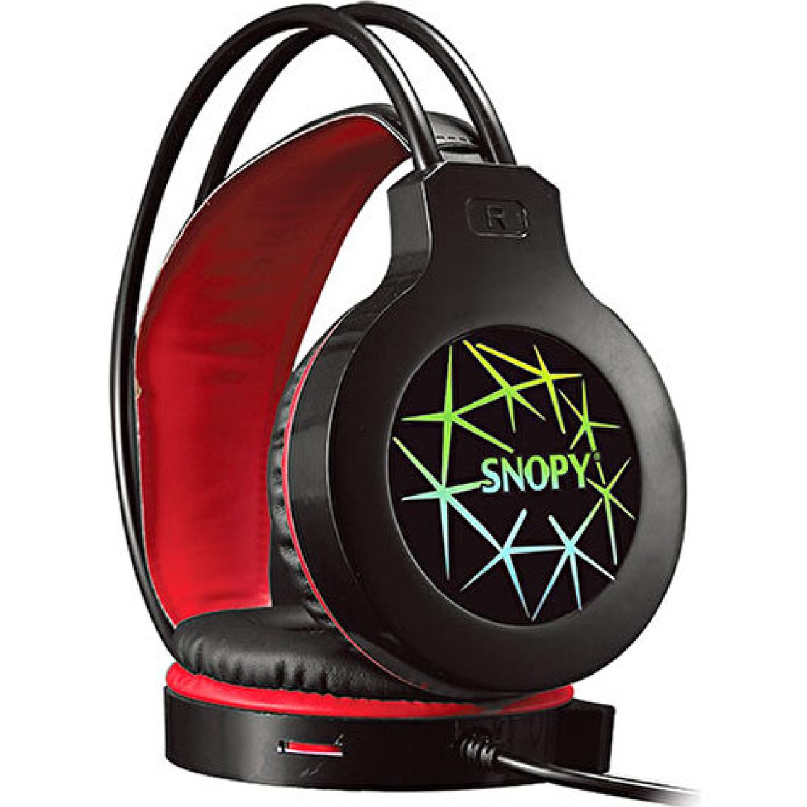 Snopy SN-GX7 CRAZY Siyah USB Ledli Mikrofonlu Oyuncu Kulaklığı