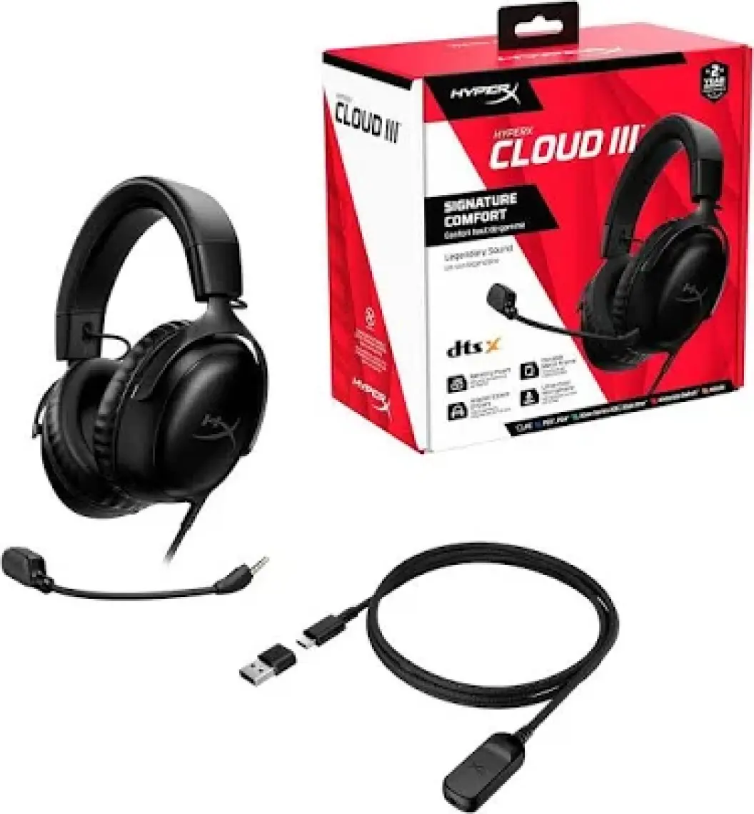 Hyperx Cloud Iıı Dts x Kablolu Oyuncu Kulaklığı Siyah