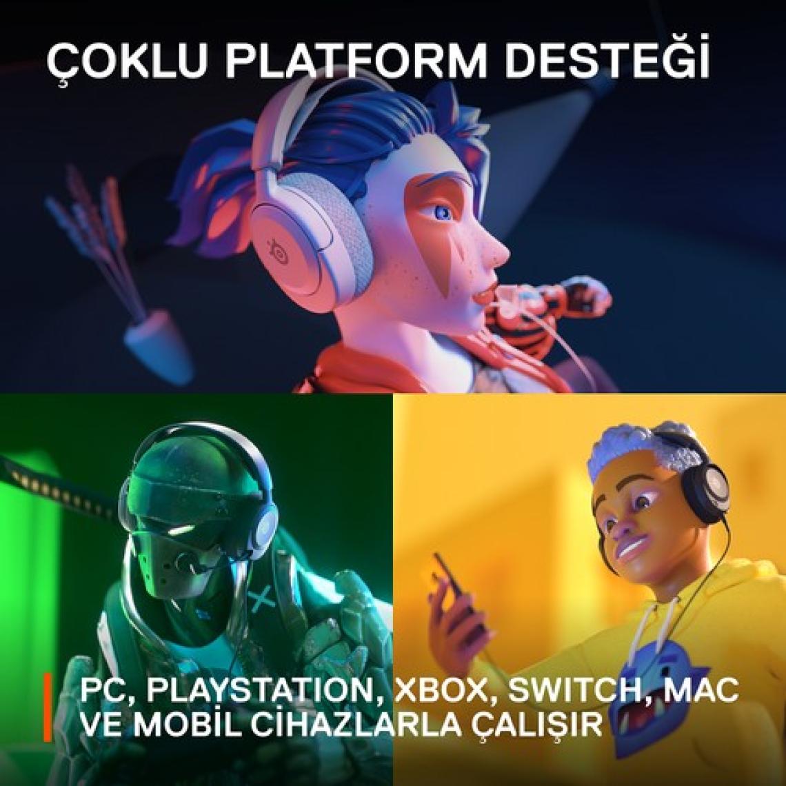 SteelSeries Arctis Nova 1 Kablolu Mikrofonlu Kulak Üstü Oyuncu Kulaklığı Beyaz