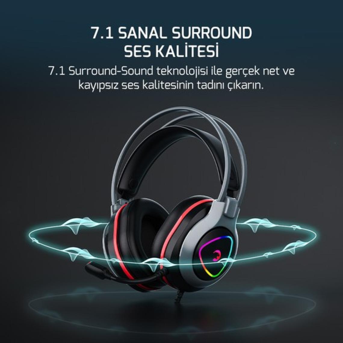 Gamepower Ranger Siyah 7.1 Surround Rgb Kulaklık