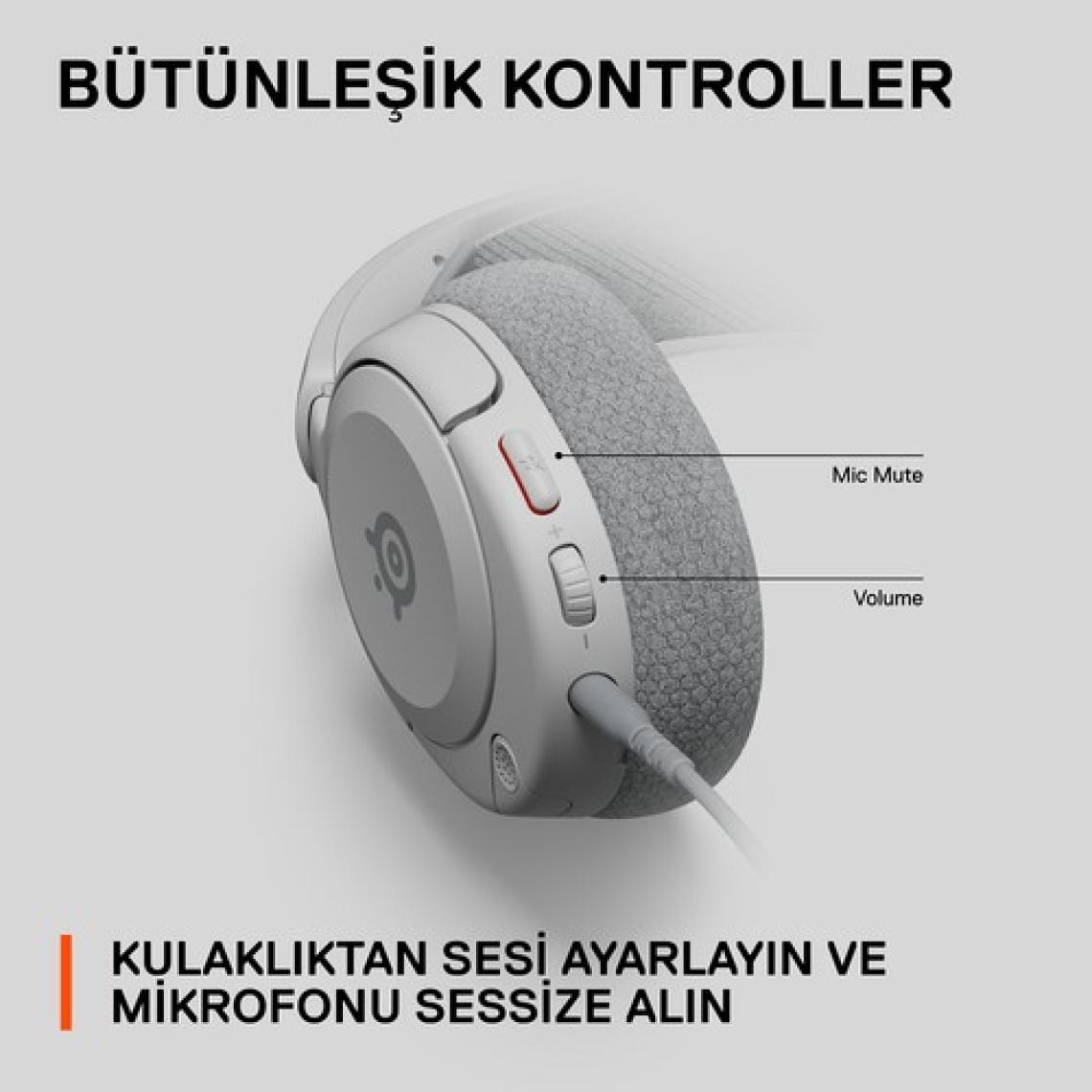 Steelseries Arctis Nova 1 Multi-System Oyun Kulaklığı - Beyaz