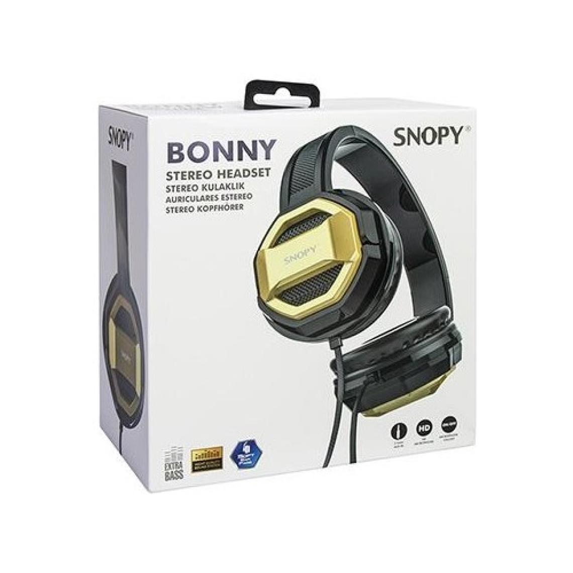 Snopy SN-101 BONNY Gold PCTelefon Mikrofonlu Kulaklık