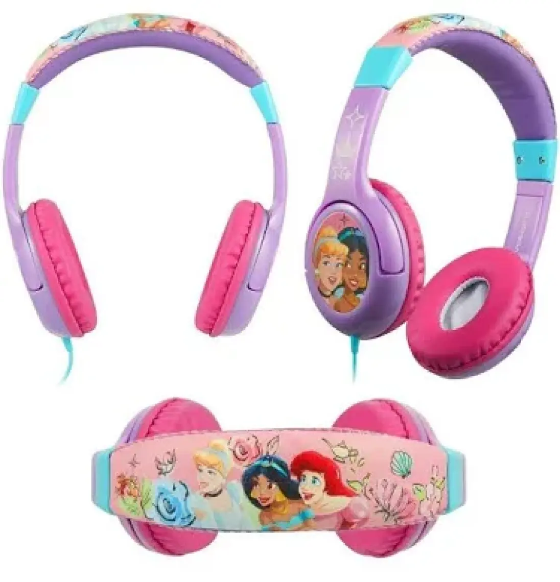 Disney Prensesler Çocuk Kulaklığı Lisanslı Dy-10901-pr Jasmine Ariel Cinderella Sindirella Külkedisi