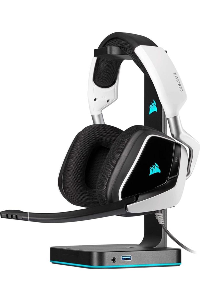 Corsair Void RGB Elite Wireless Premium 7.1 CA-9011202-EU Mikrofonlu Kulak Üstü Oyuncu Kulaklığı Beyaz