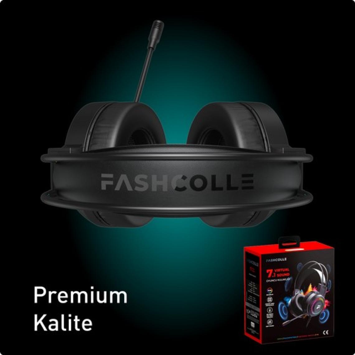 Fashcolle 7.1 Virtual Surround Rgb Profesyonel Oyuncu Kulaklığı (FC8100B)