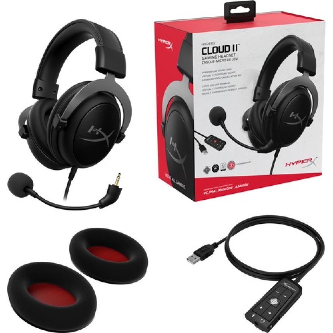HyperX Cloud II 7.1 KHX-HSCP Kablolu Mikrofonlu Kulak Üstü Oyuncu Kulaklığı